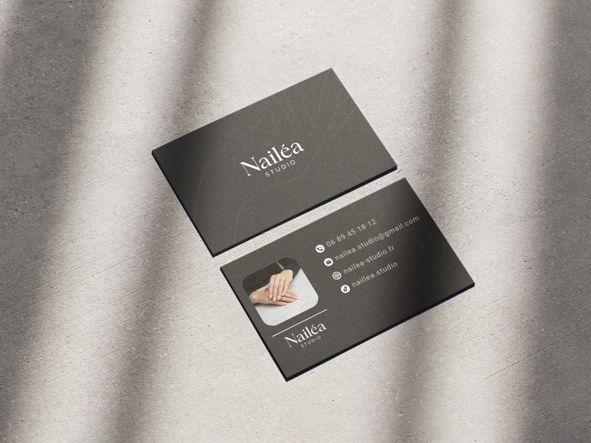Carte de visite Nailéa Studio recto verso